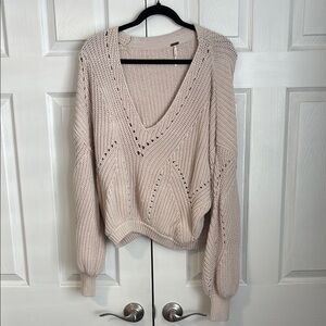 Free People Cream Sweater